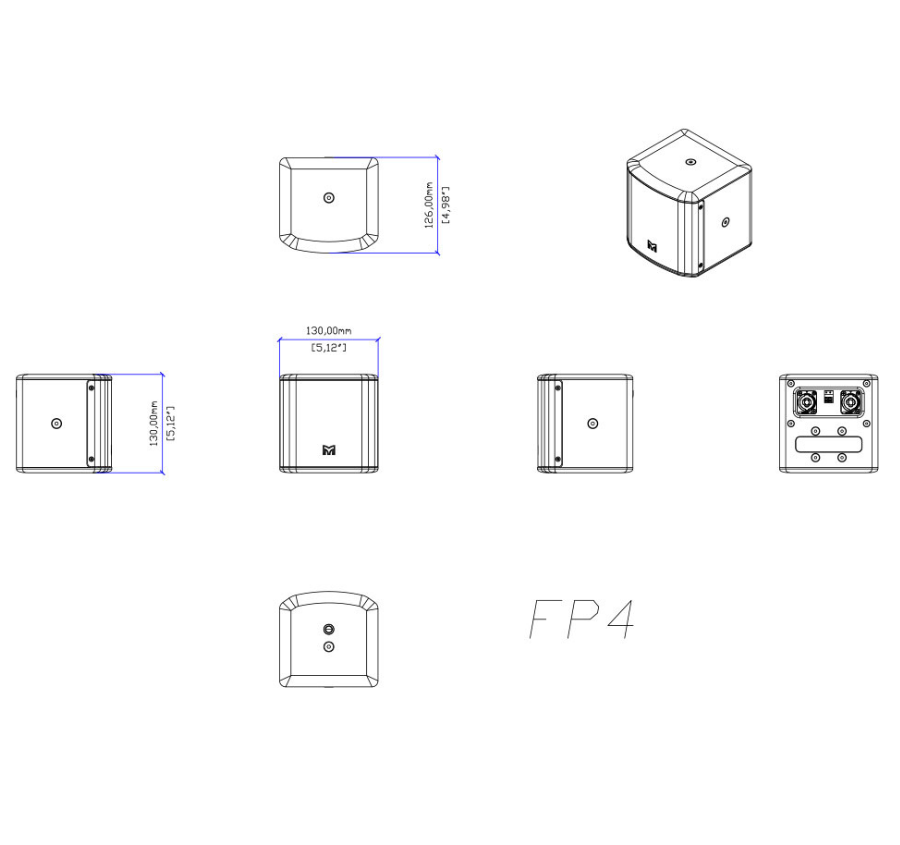 Hình ảnh 3D của sản phẩm loa FP4